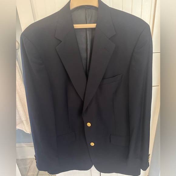 Classic navy blue Brooks Brothers sport coat - 43 long - Picture 1 of 12